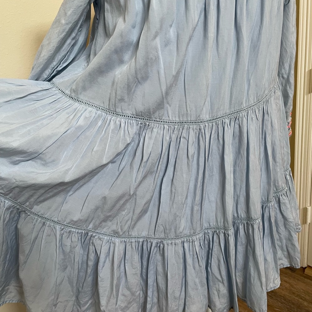 Free people sunbeam blue flowy dress - Picture 6 of 11